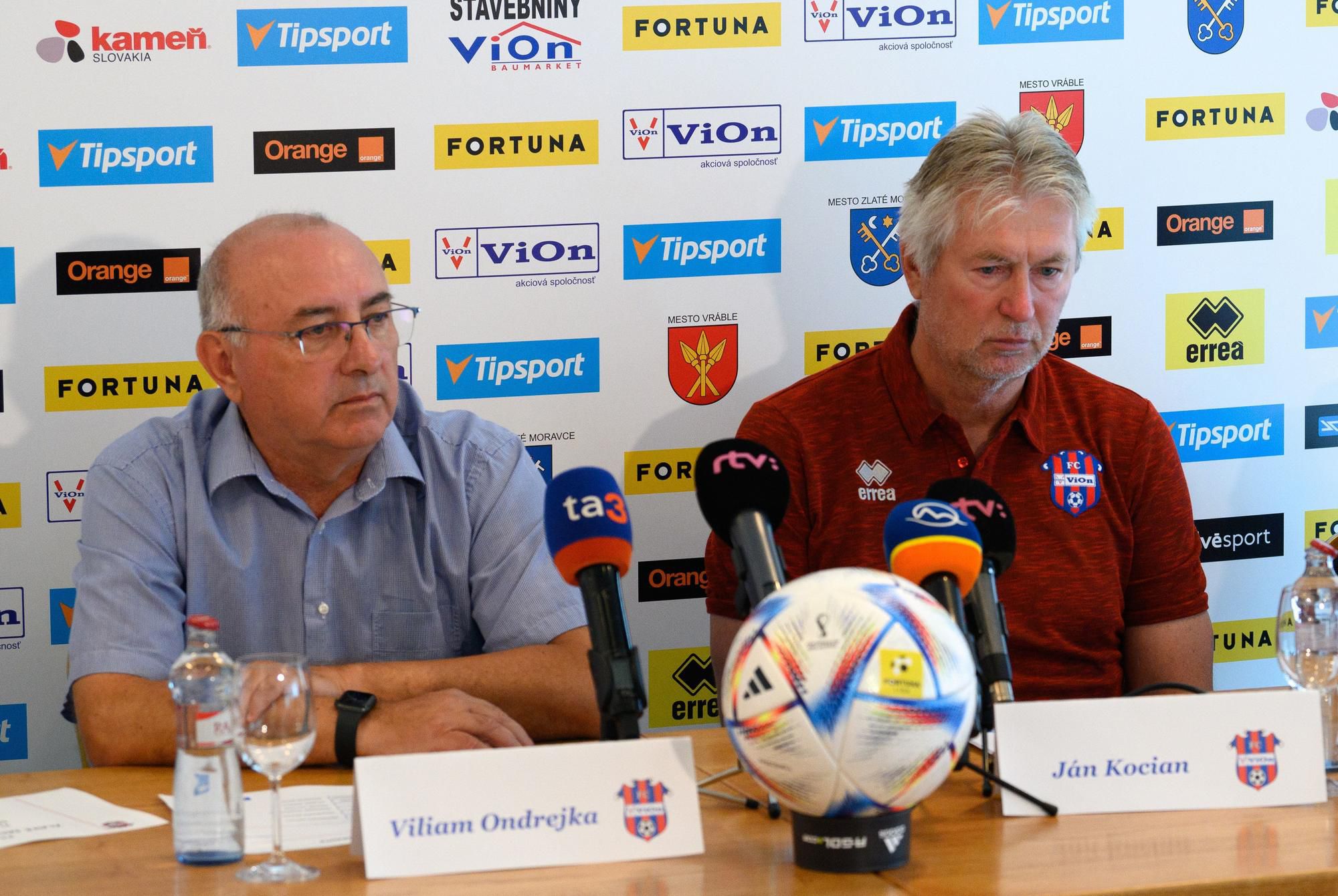 Viliam Ondrejka a Ján Kocian, FC Vion Zlaté Moravce-Vráble