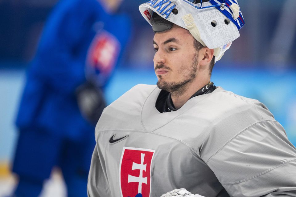 Slovenský hokejový brankár Matej Tomek