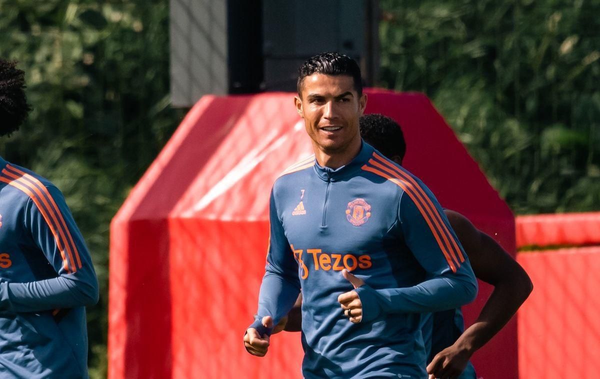 Cristiano Ronaldo na tréningu Manchestru United