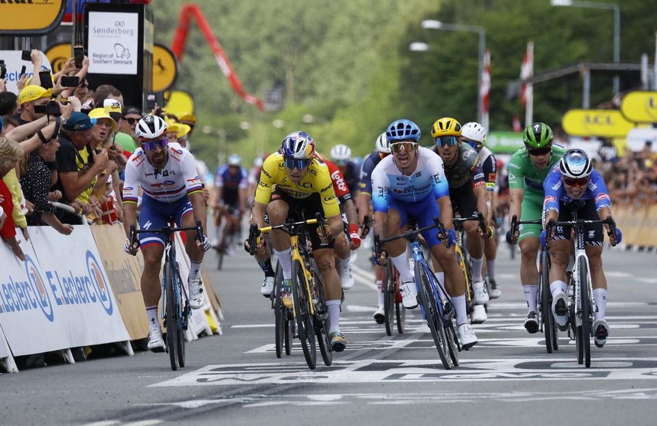 Cieľ 3. etapy Tour de France 2022.