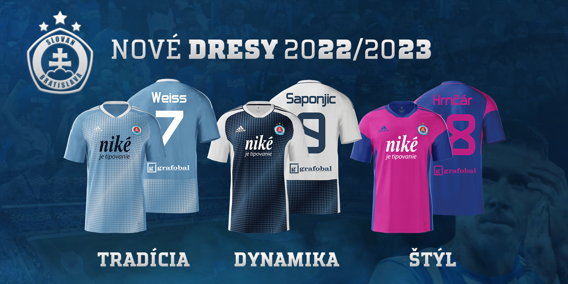 Dresy ŠK Slovan Bratislava - sezóna 2022/2023