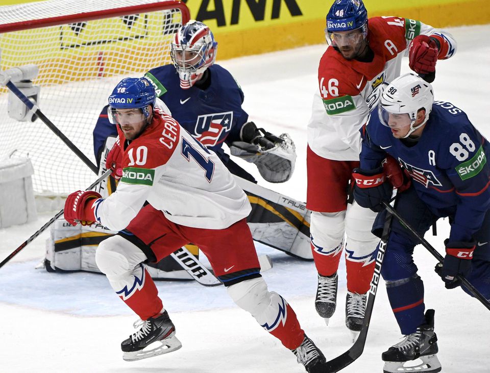 MS v hokeji 2022: USA - Česko.