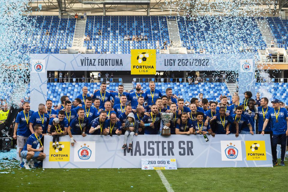 ŠK Slovan Bratislava oslavuje majstrovský titul