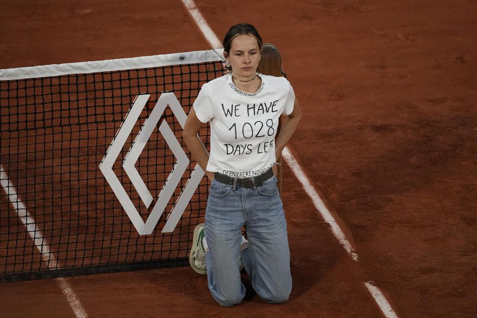Aktivistka na Roland Garros