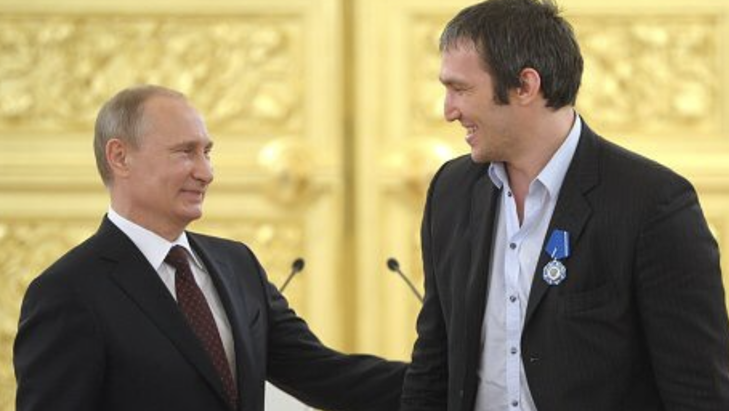 Vladimir Putin s Alexandrom Ovečkinom