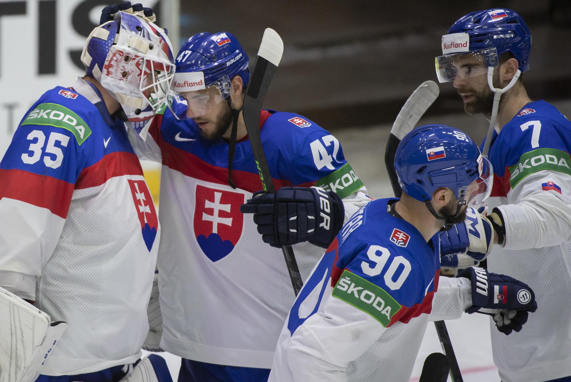 MS v hokeji 2022: Taliansko - Slovensko (Adam Húska, Mário Lunter, Tomáš Tatar, Mário Grman)
