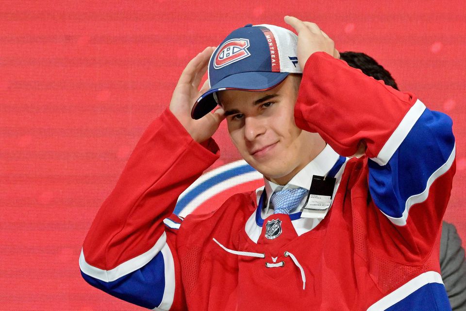 Filip Mešár na drafte NHL 2022.