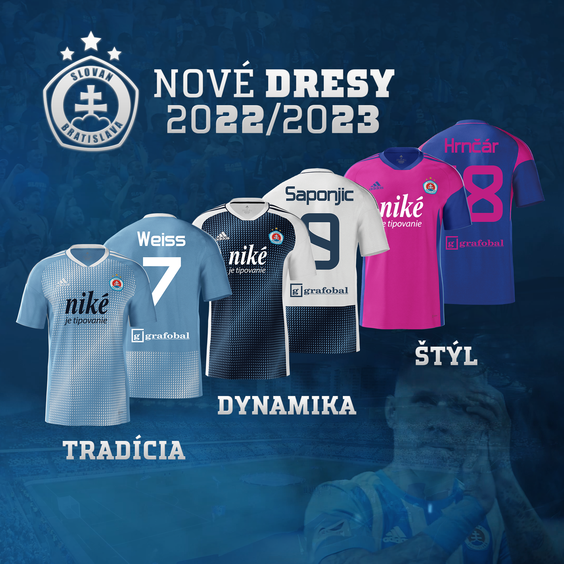 Dresy ŠK Slovan Bratislava - sezóna 2022/2023