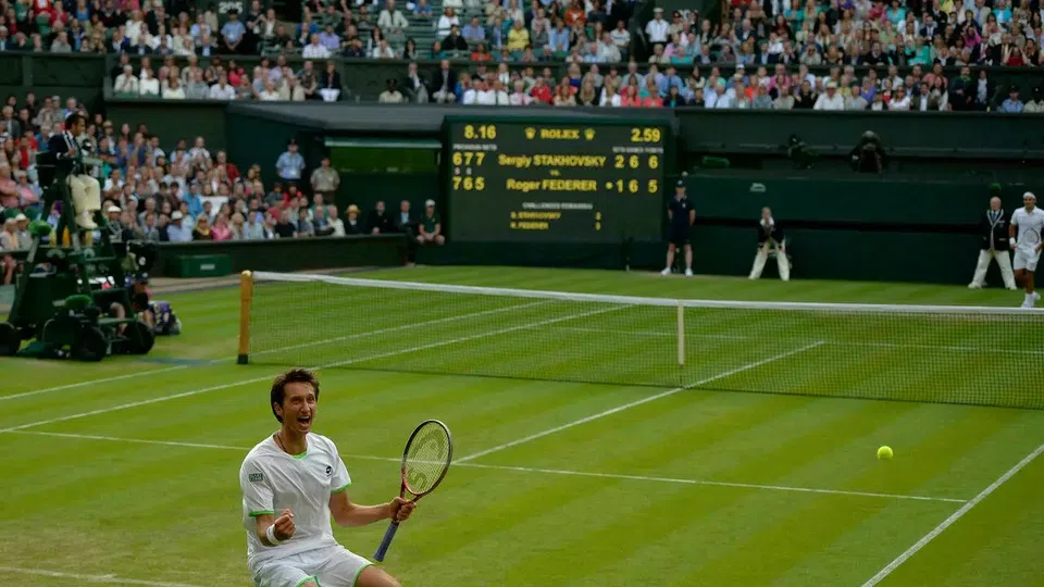 Serhij Stachovskij na Wimbledone 2013