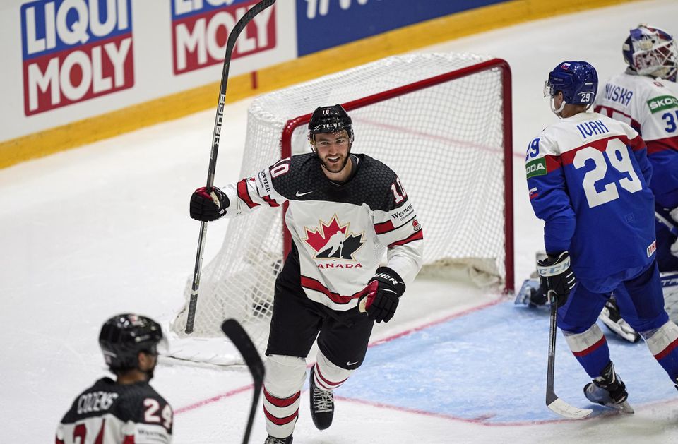 MS v hokeji 2022: Slovensko - Kanada (Nicolas Roy, Michal Ivan)