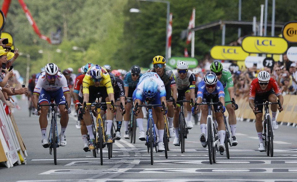 Cieľ 3. etapy Tour de France 2022.