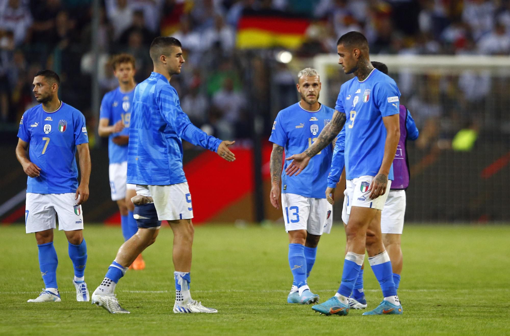 Liga národov: Sklamaní futbalisti Talianska po prehre s Nemeckom