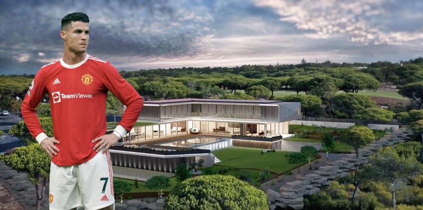 Koláž - vizualizácia vily, v ktorej Cristiano Ronaldo chce žiť po ukončení kariéry.