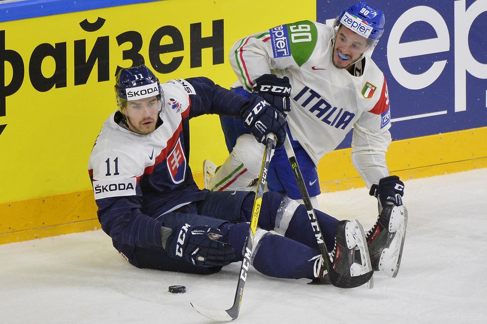 Slovensko - Taliansko na MS v ľadovom hokeji v Kolíne nad Rýnom 6. mája 2017
