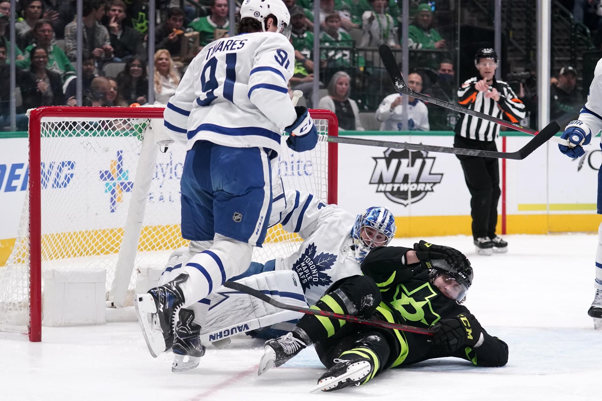 Marián Studenič v zápase Dallas Stars - Toronto Maple Leafs