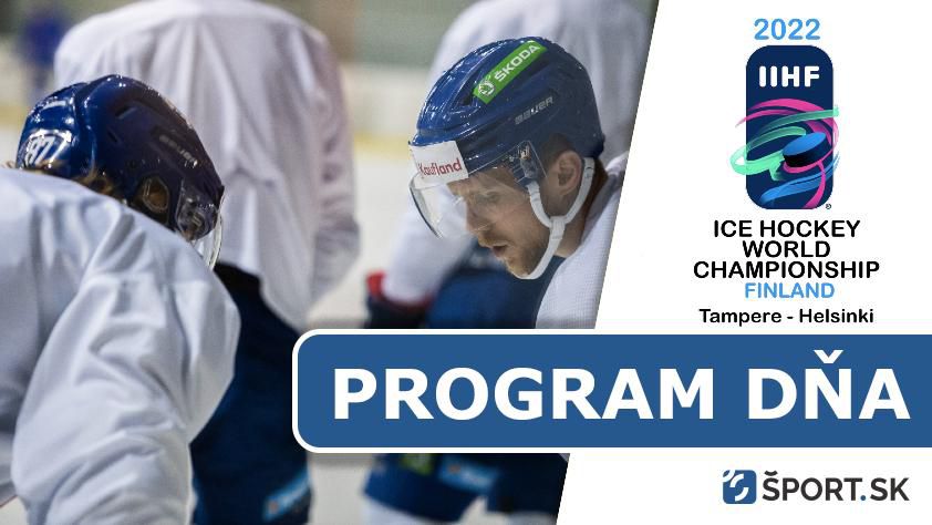 MS v hokeji 2022: Program dňa - piatok 13. máj - dnes hrá Slovensko