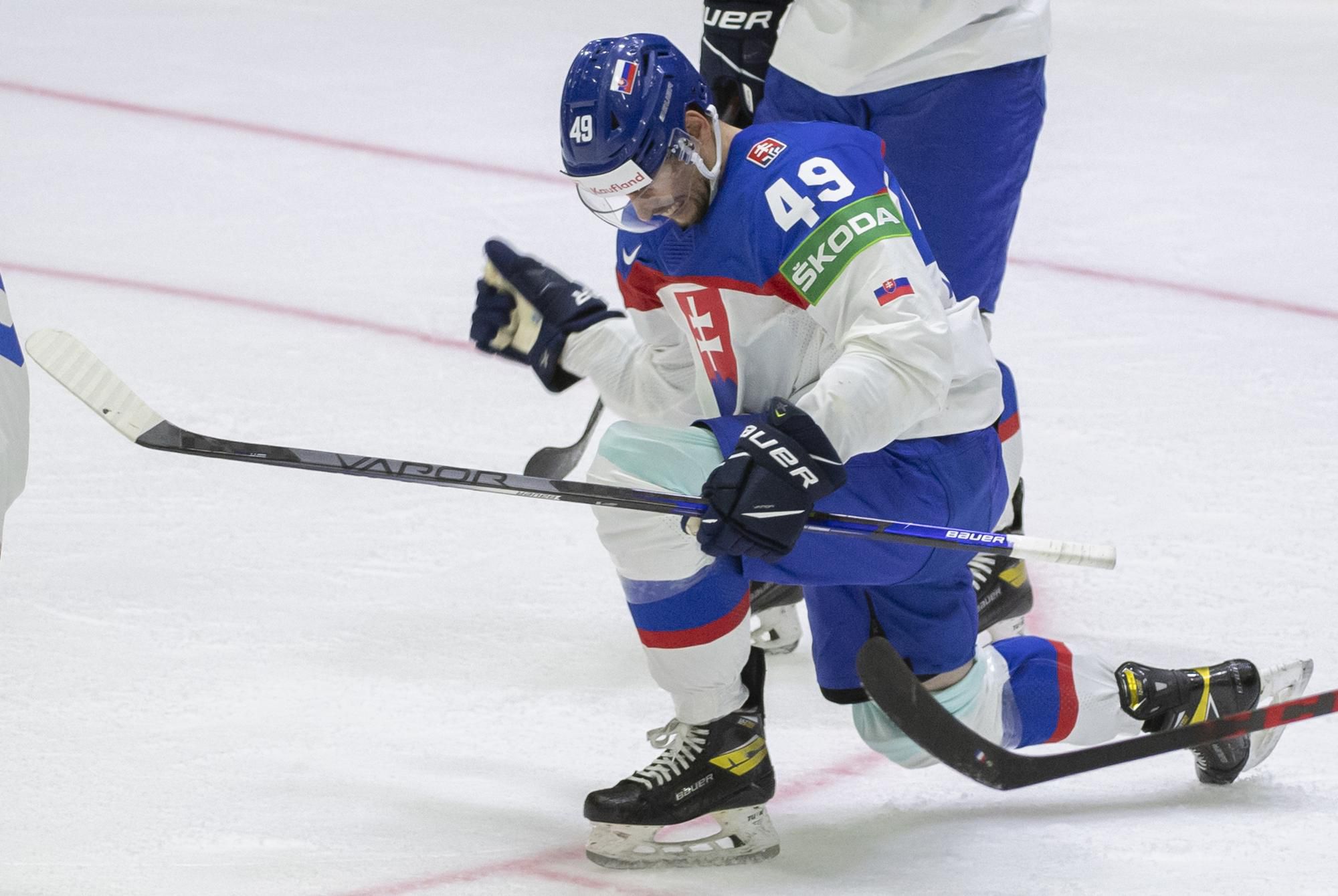 MS v hokeji 2022: Francúzsko - Slovensko (Samuel Takáč sa raduje z gólu)