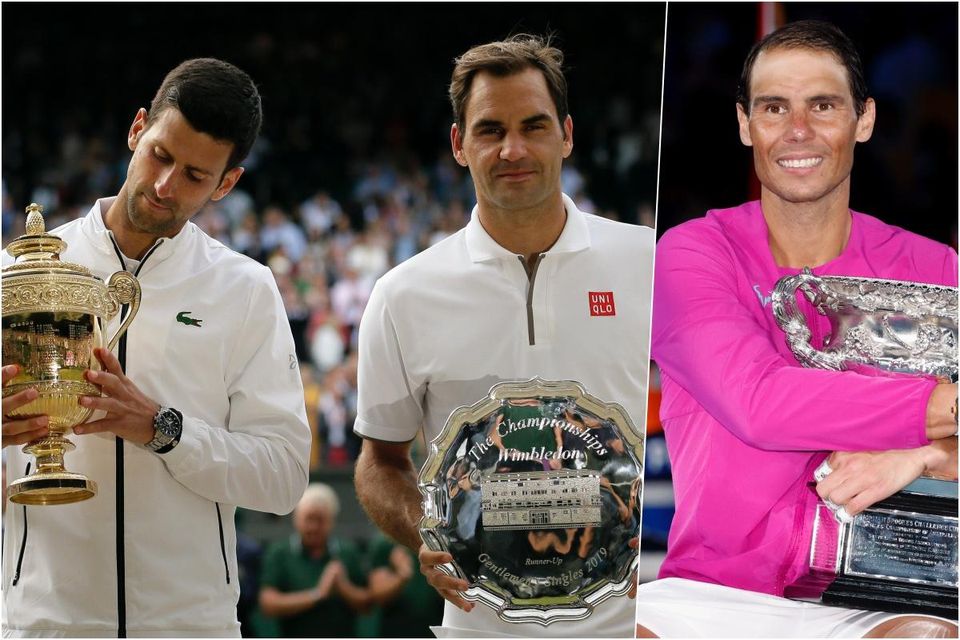 Novak Djokovič, Roger Federer a Rafa Nadal.