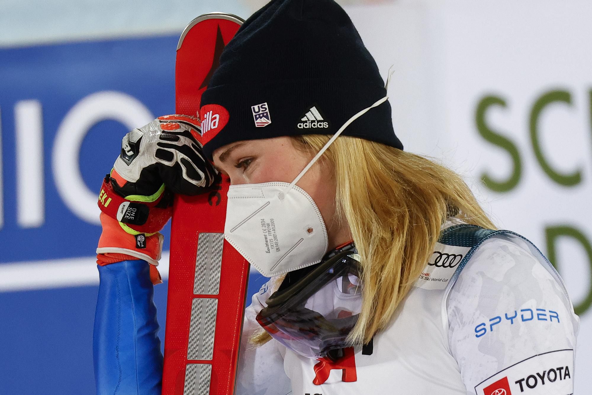 Mikaela Shiffrinová po víťazstve v Schladmingu.