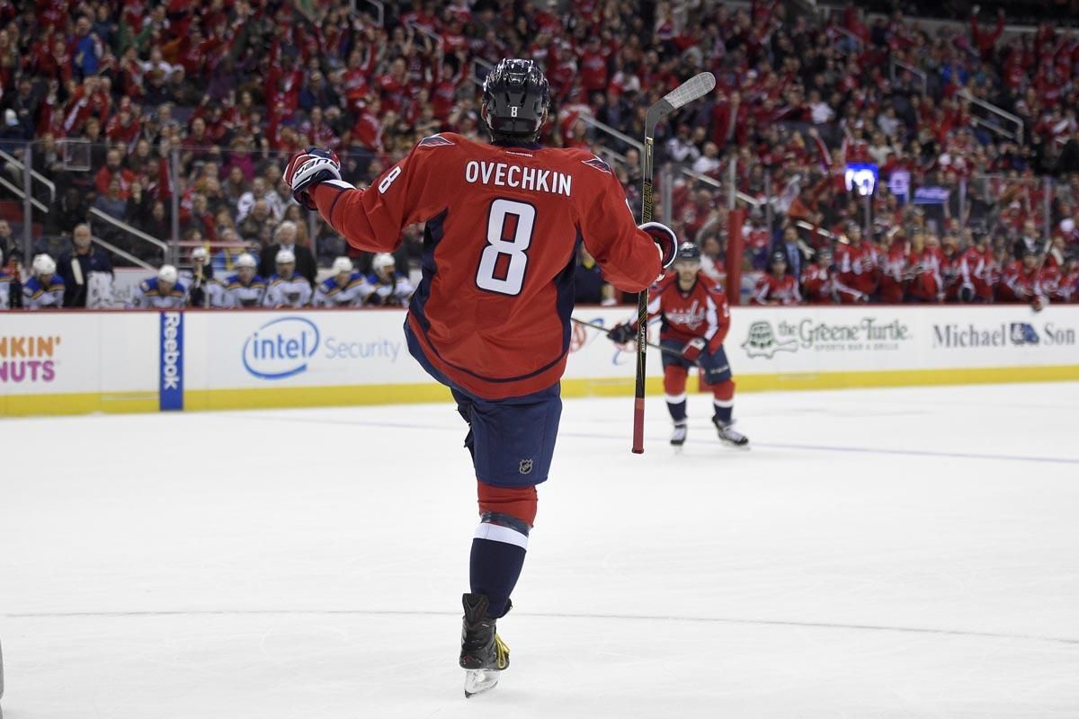 Alexander Ovechkin v drese Washingtonu Capitals.