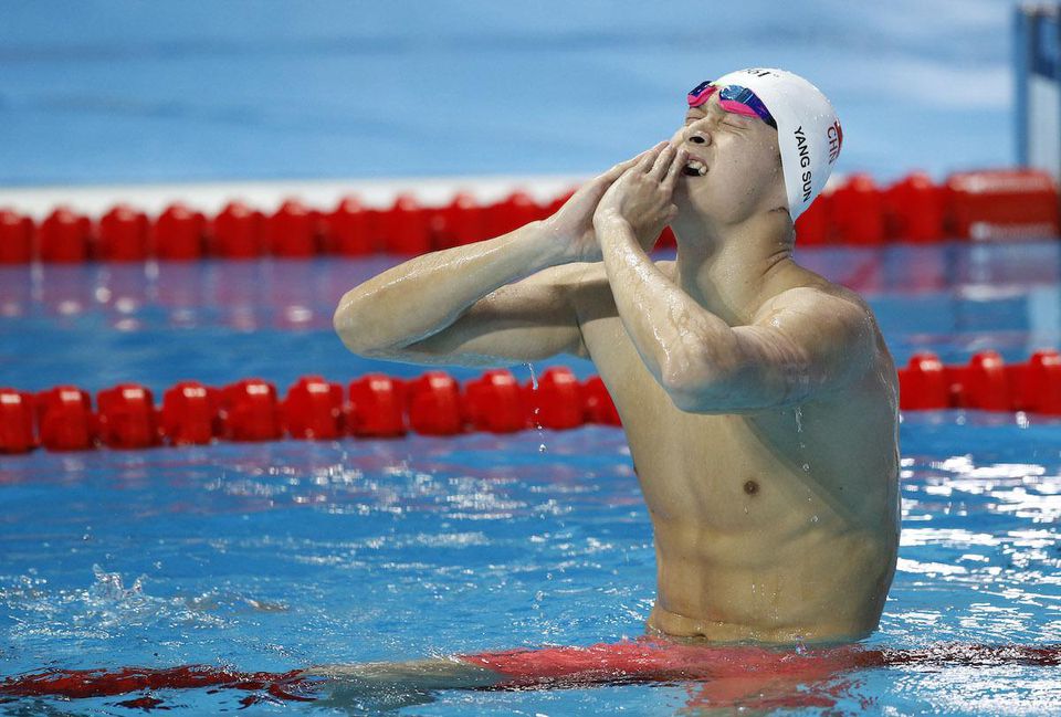 Čínsky plavec Sun Jang.