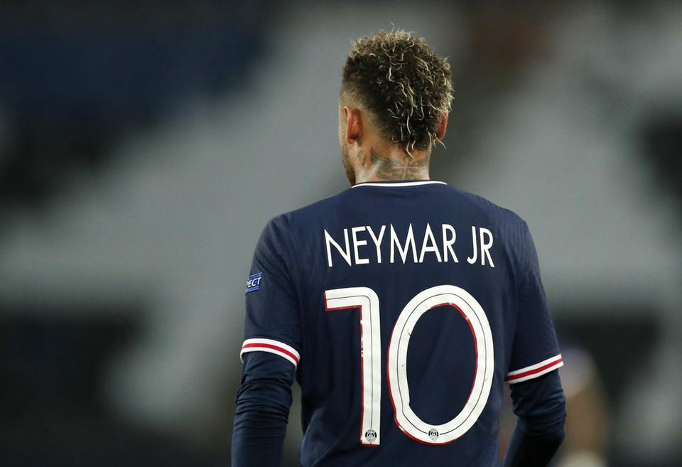 Neymar počas zápasu Paríž Saint-Germain - Manchester City