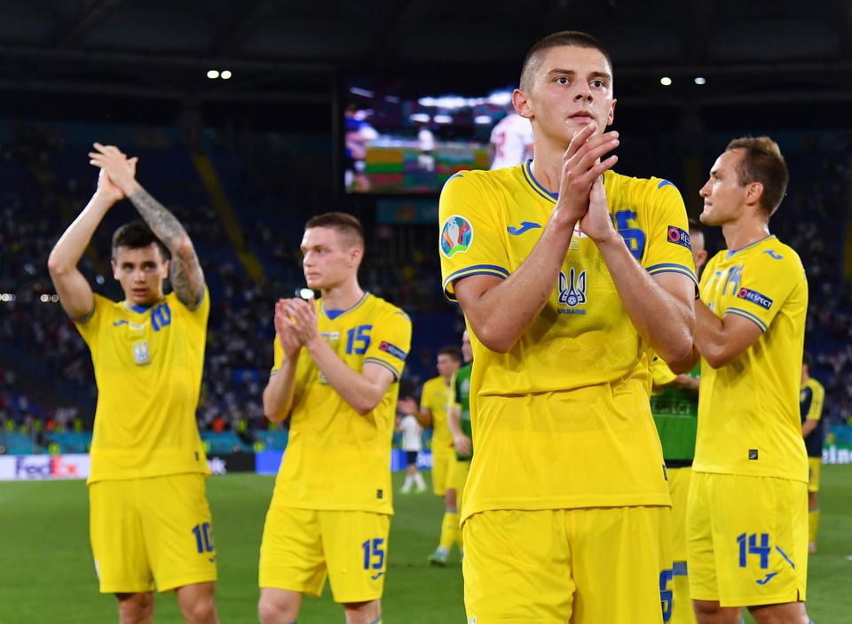Ukrajina, hráči sa lúčia - Euro 2020
