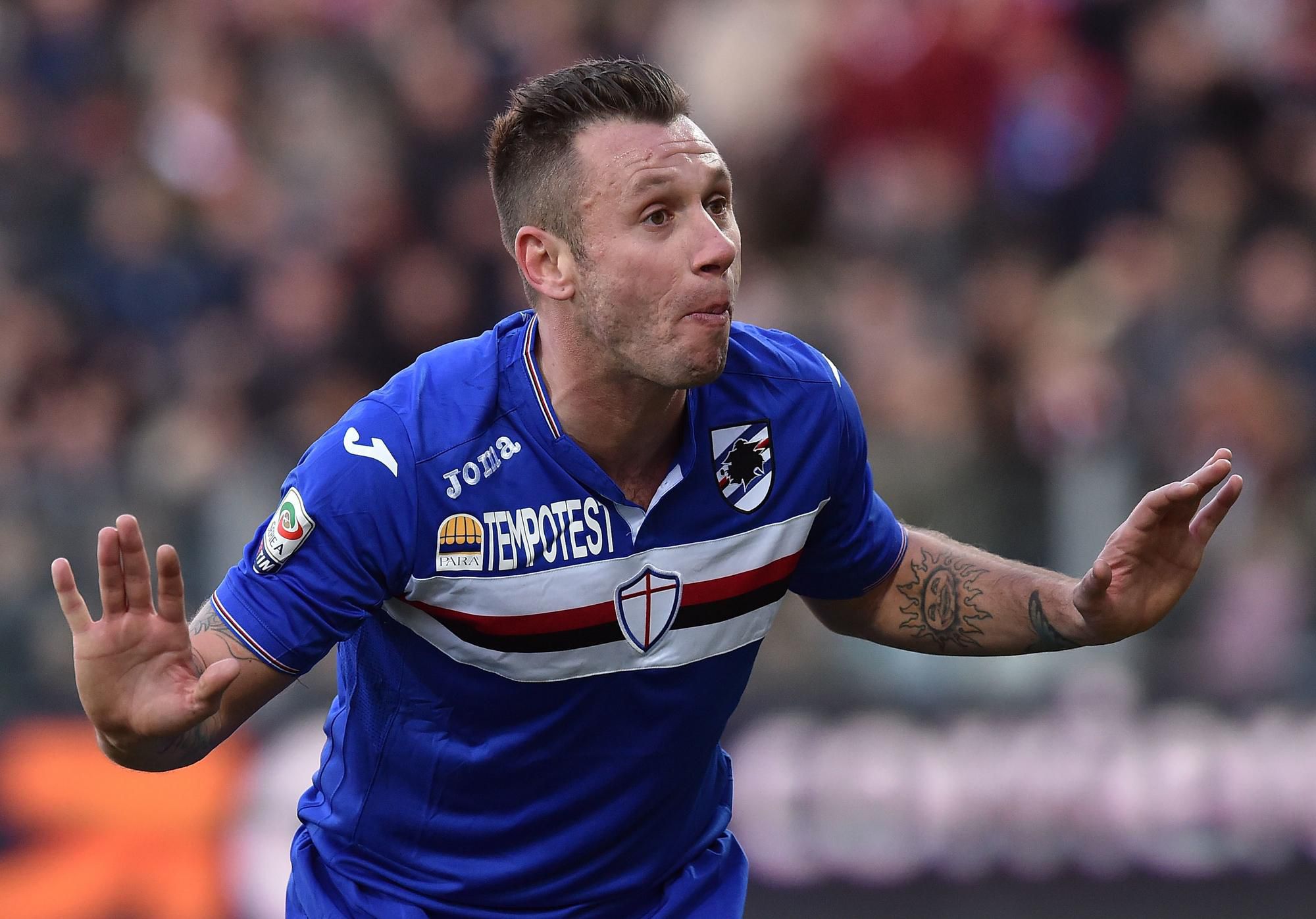 Antonio Cassano v drese Sampdorie Janov