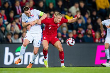 Slovenská obrana neudržala Haalanda, Nóri svoj tlak vystupňovali v závere zápasu