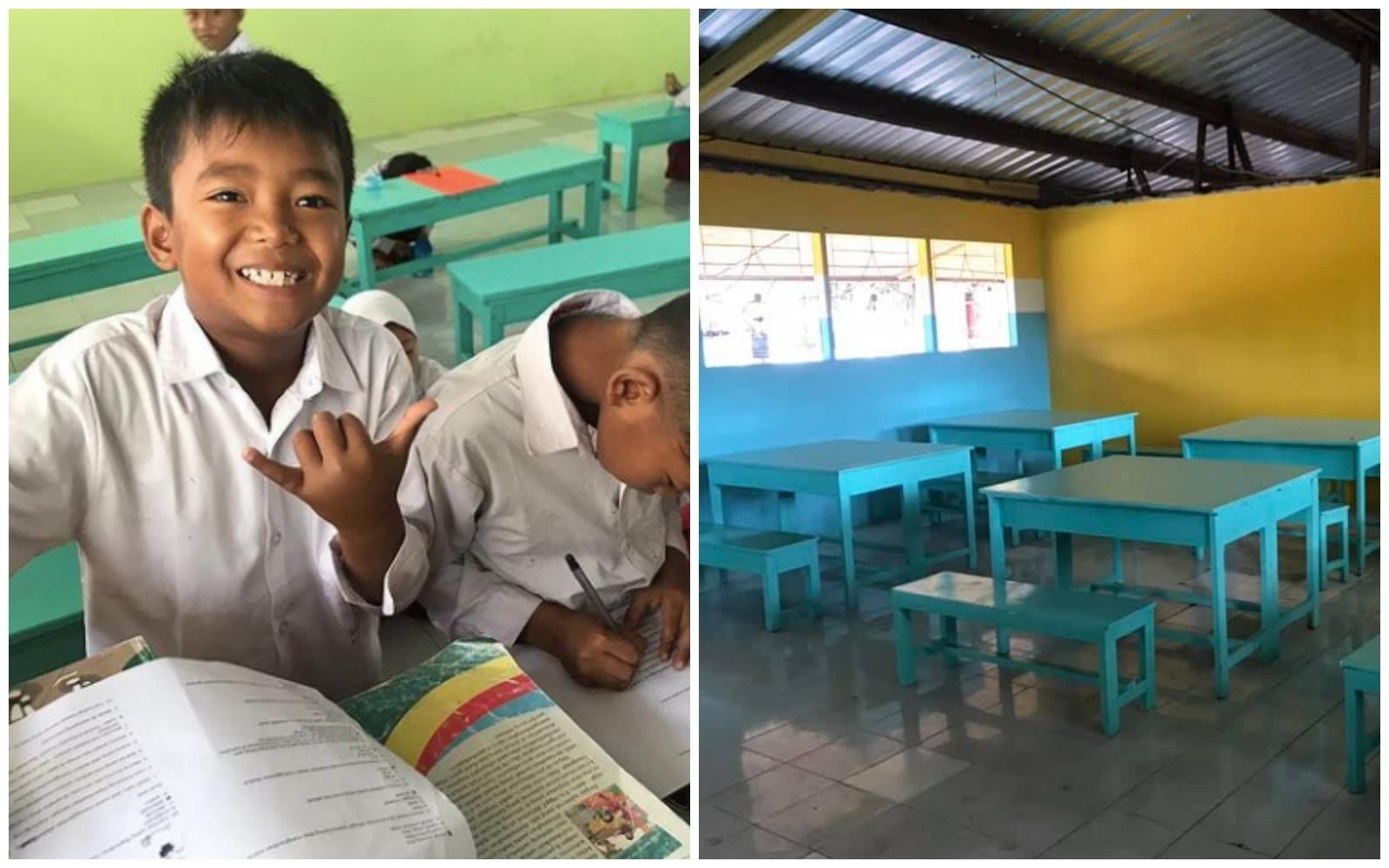 Patrik Le Giang pomohol zrekonštruovať školy pre deti v Indonézii