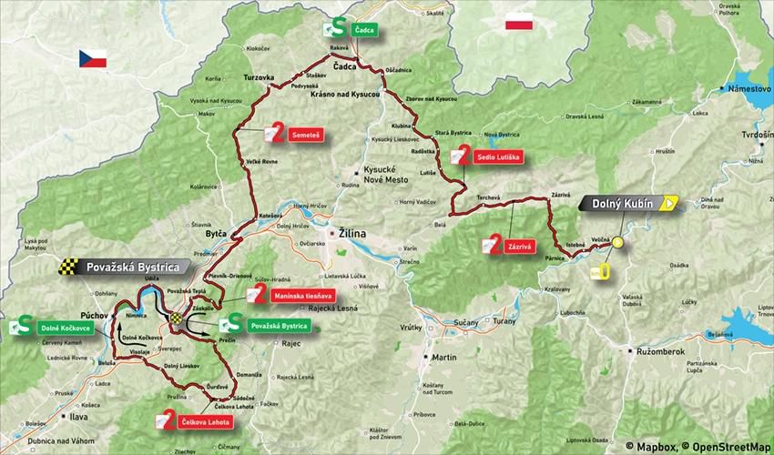 Okolo Slovenska:  Mapa 3. etapy