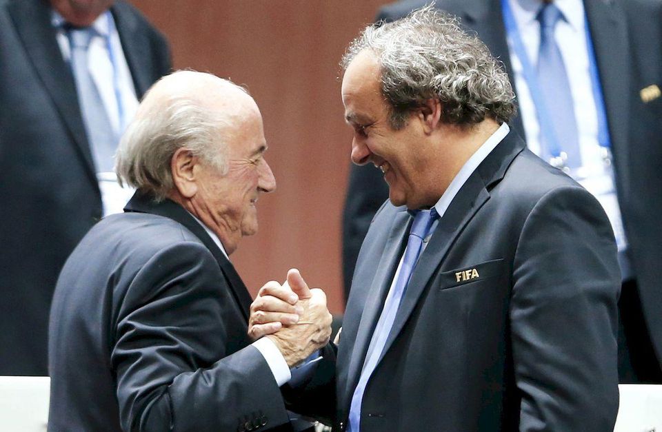 Sepp Blatter a Michel Platini