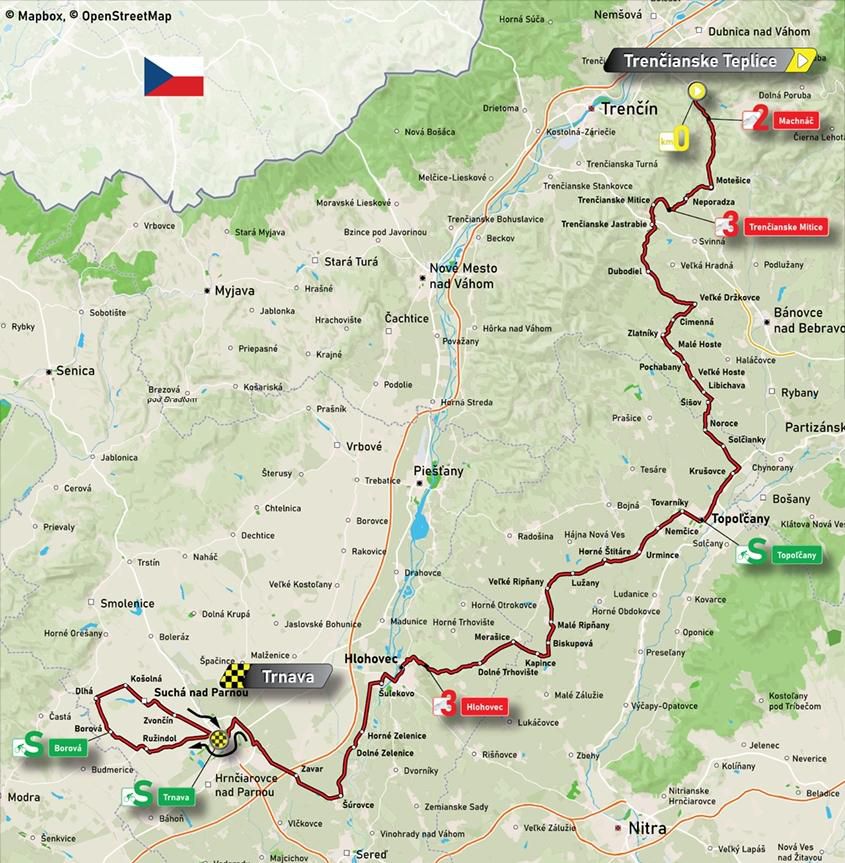 Okolo Slovenska:  Mapa 4. etapy