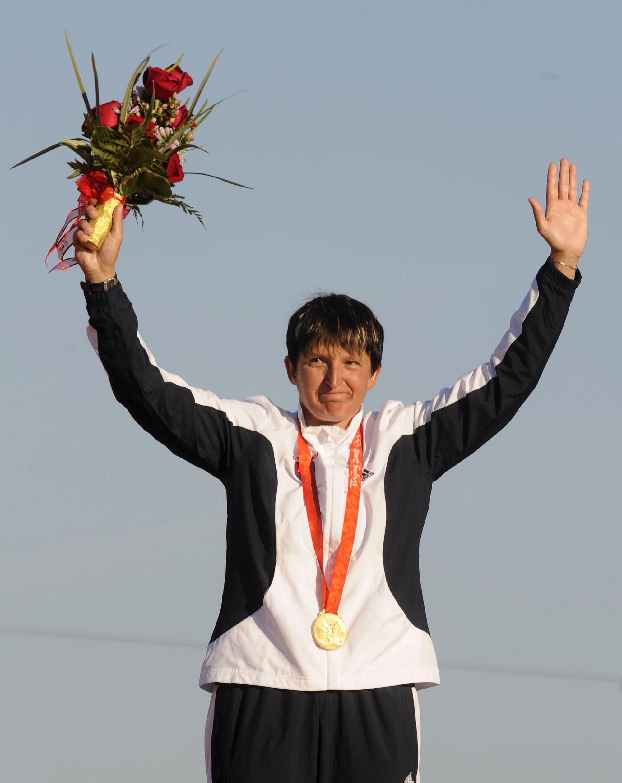 Elena Kaliská so zlatou medailou - OH Peking 2008