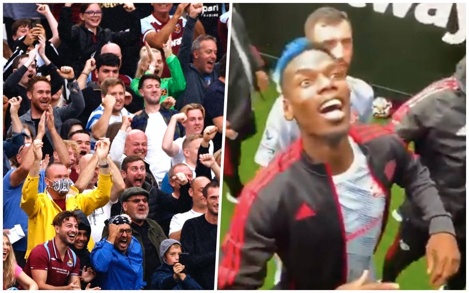 Paul Pogba vs fanúšikoiva West Hamu United