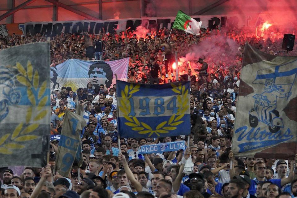 Fanúšikovia Olympique Marseille.