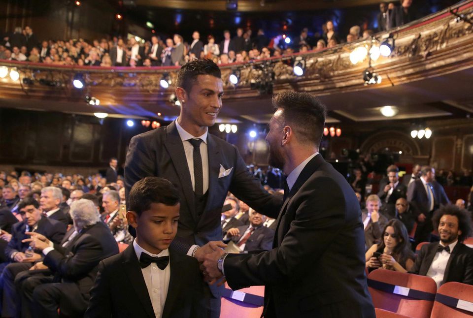 Argentínsky futbalista Lionel Messi a portugalský futbalista Cristiano Ronaldo.