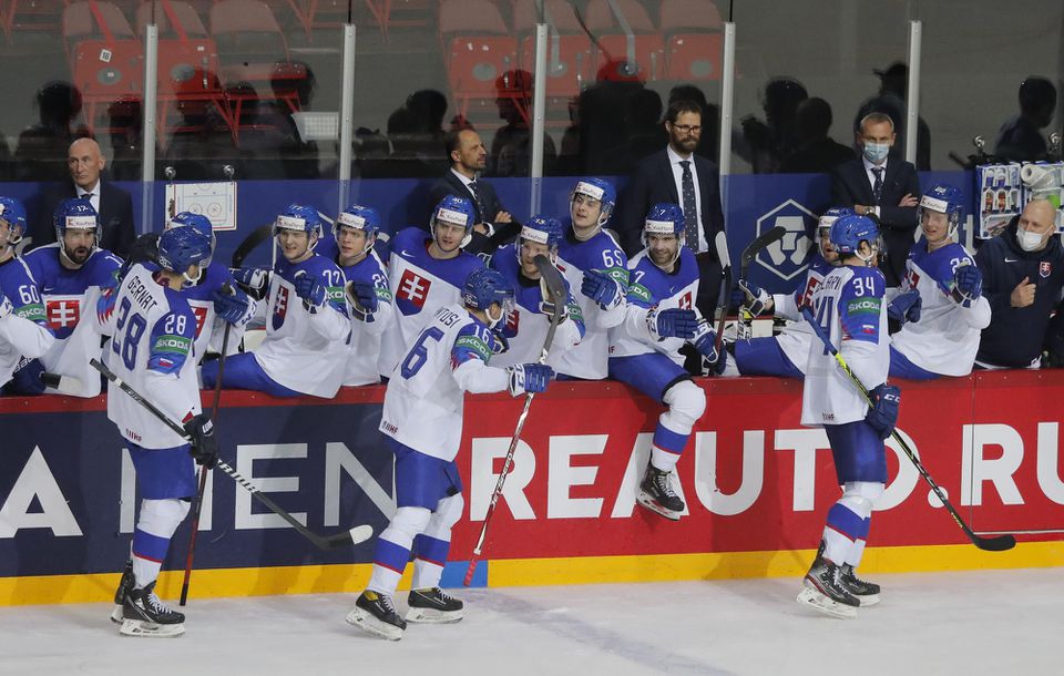 MS v hokeji 2021: Slovensko - Dánsko (Slováci sa tešia z gólu na 2:0)