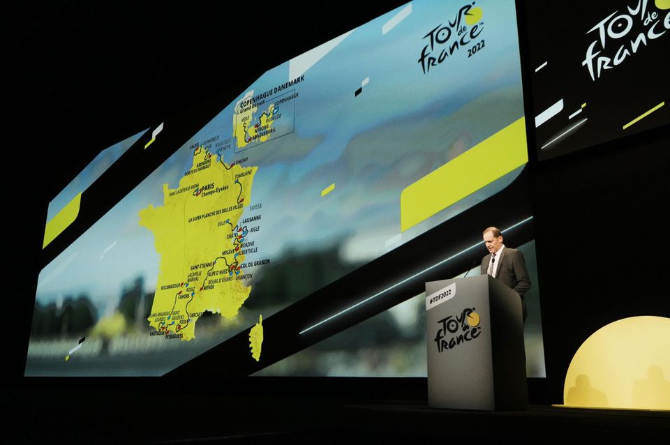 Riaditeľ  prestížnych cyklistických pretekov Tour de France Christian Prudhomme počas prezentácie.