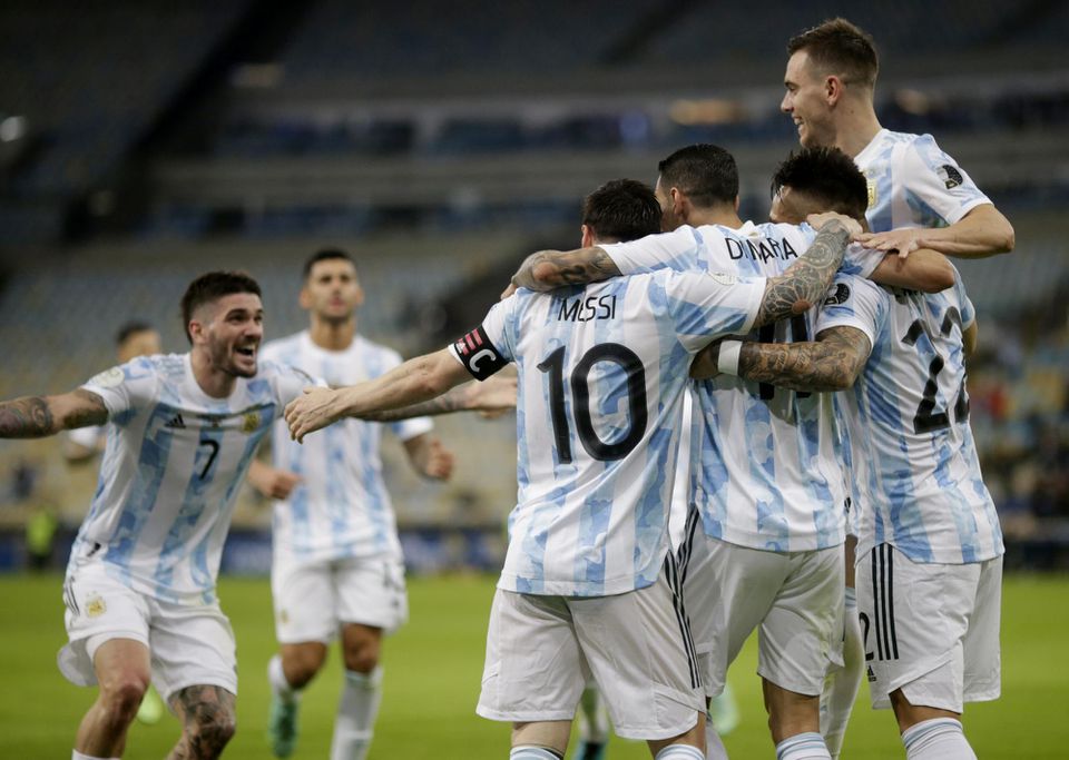 Radosť futbalistov Argentíny.