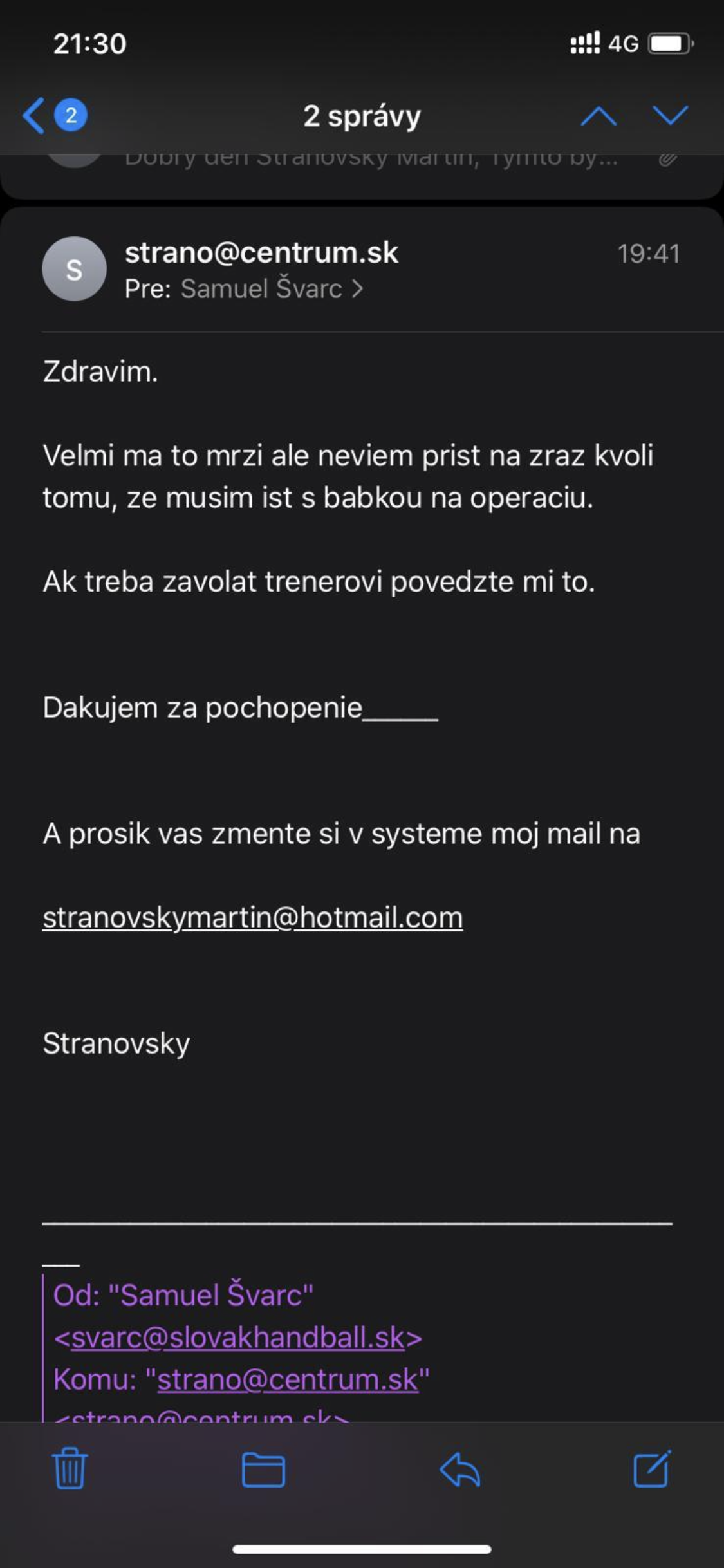 Straňovského ospravedlnenie