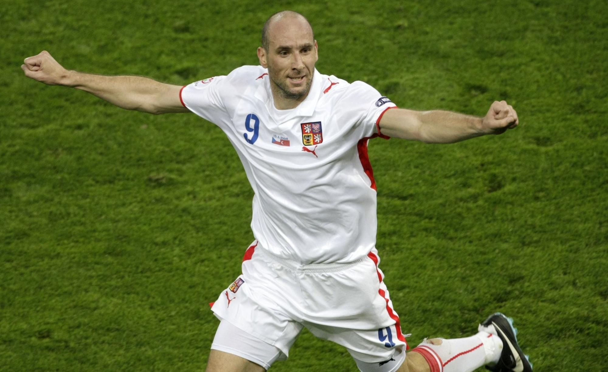 Jan Koller po góle do siete Turecka na EURO 2008