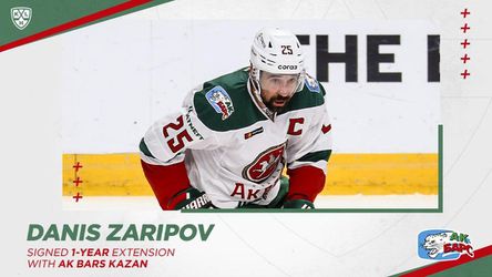 Danis Zaripov bude aj v nasledujúcej sezóne hrať za Kazaň