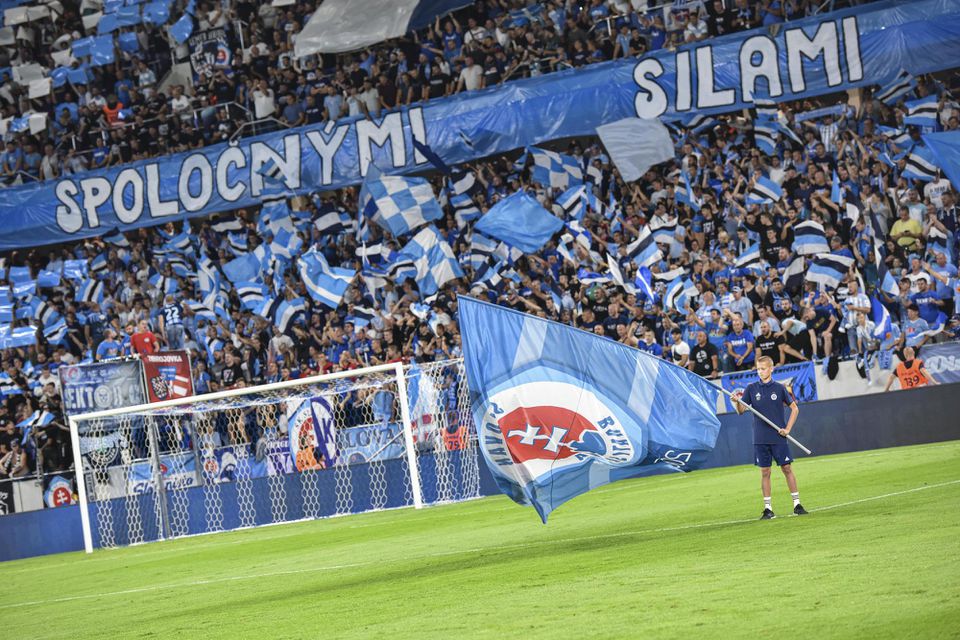 Snímka z prvého zápasu play off Európskej ligy ŠK Slovan Bratislava - PAOK Solún.