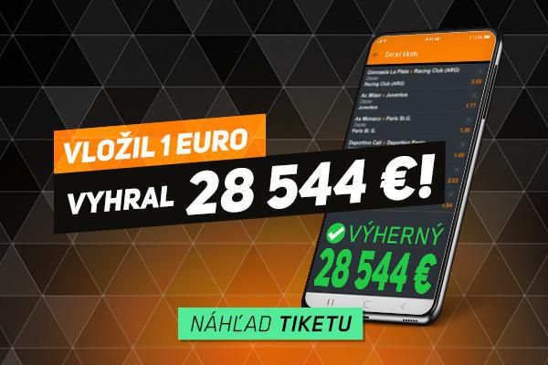Tiket týždňa: Jedno euro premenil na 28 543 €!
