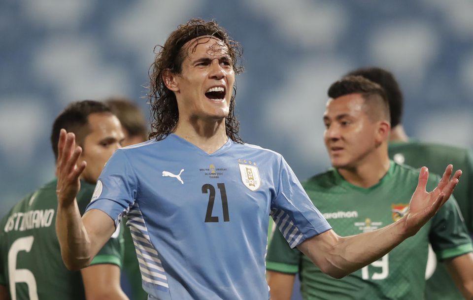 Edinson Cavani v reprezentačnom drese Uruguaja