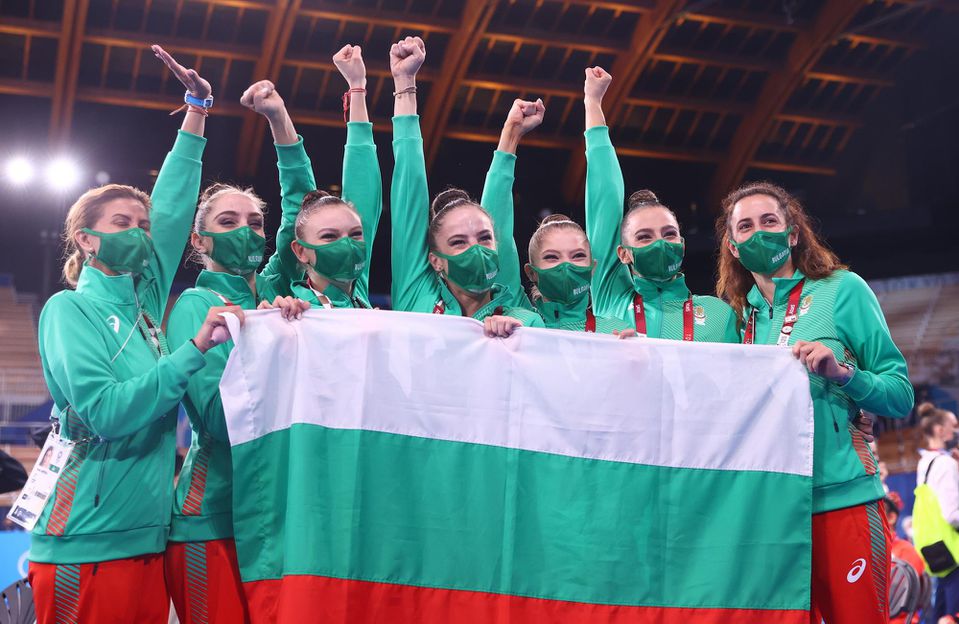Bulharské reprezentantky v modernej gymnastike.