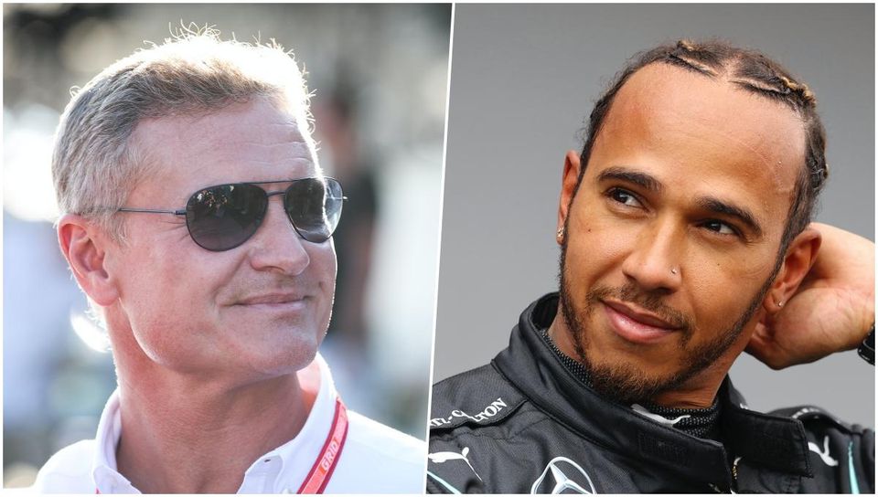 Koláž - David Coulthard a Lewis Hamilton