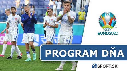EURO 2020: Program dňa - streda 23. júna - dnes hrá Slovensko