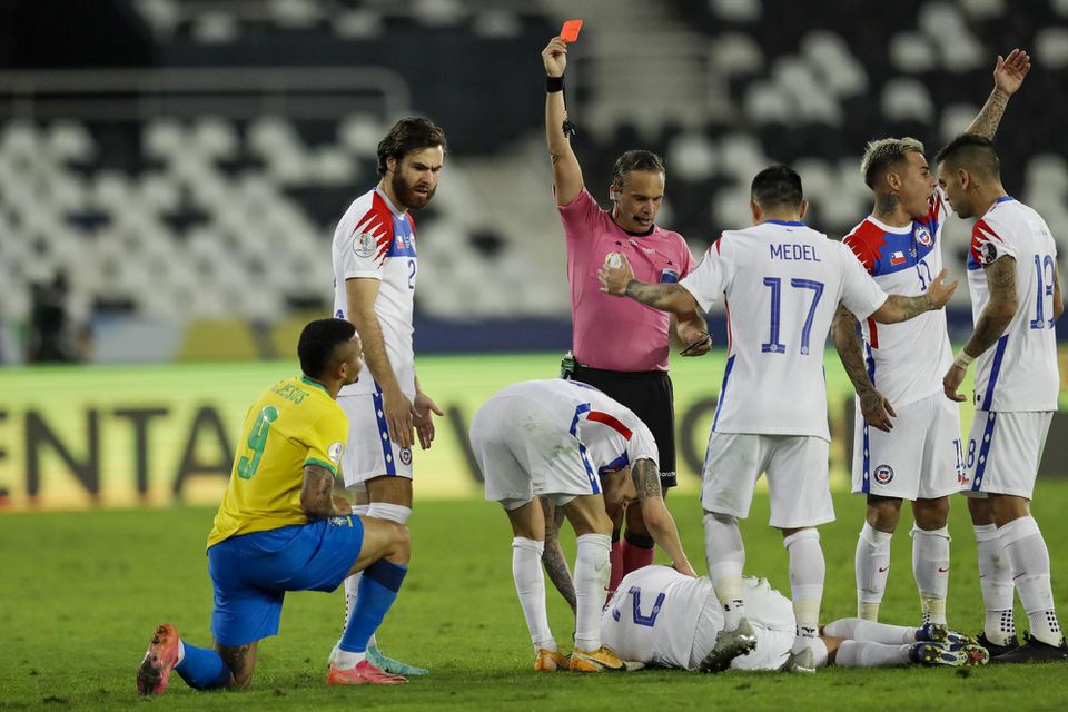Gabriel Jesus dostal červenú kartu vo finále Copa America